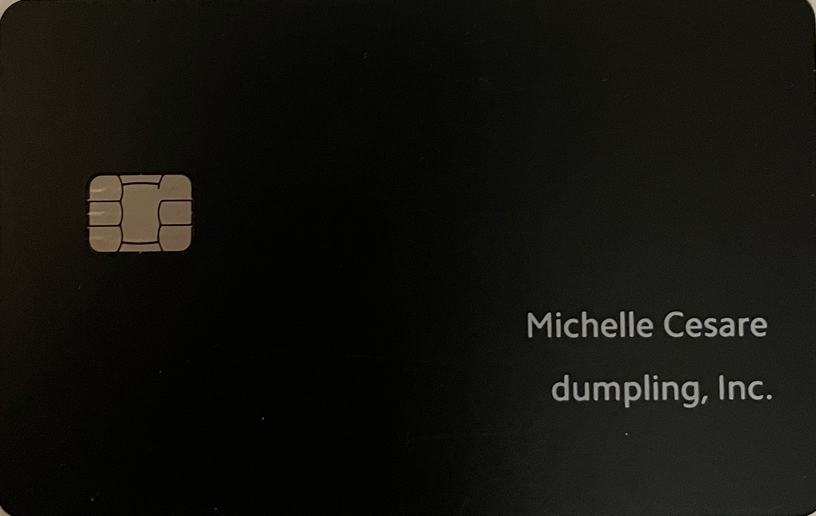 dumpling payment Visa credit card